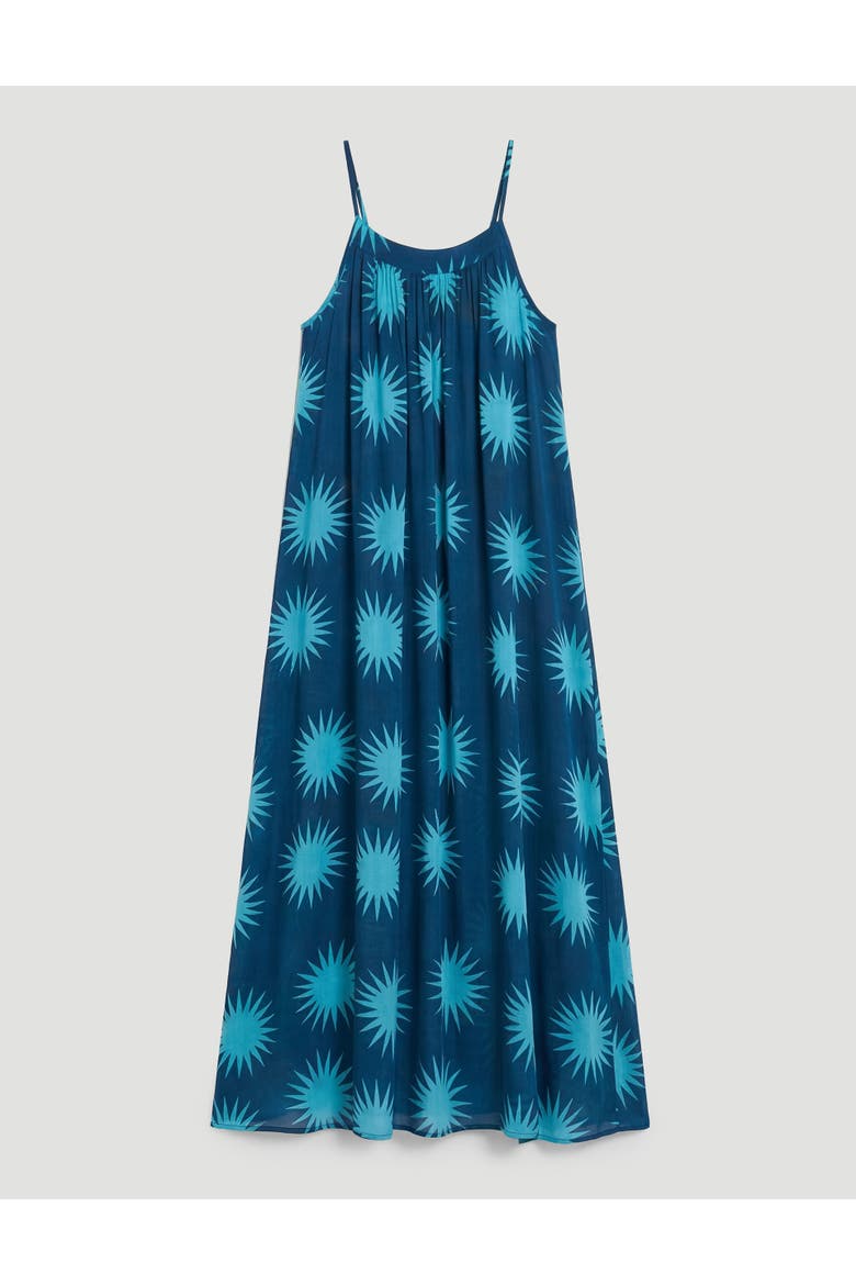 Strappy Printed Maxi Beach Dress, Alternate, color, Soleil Blue