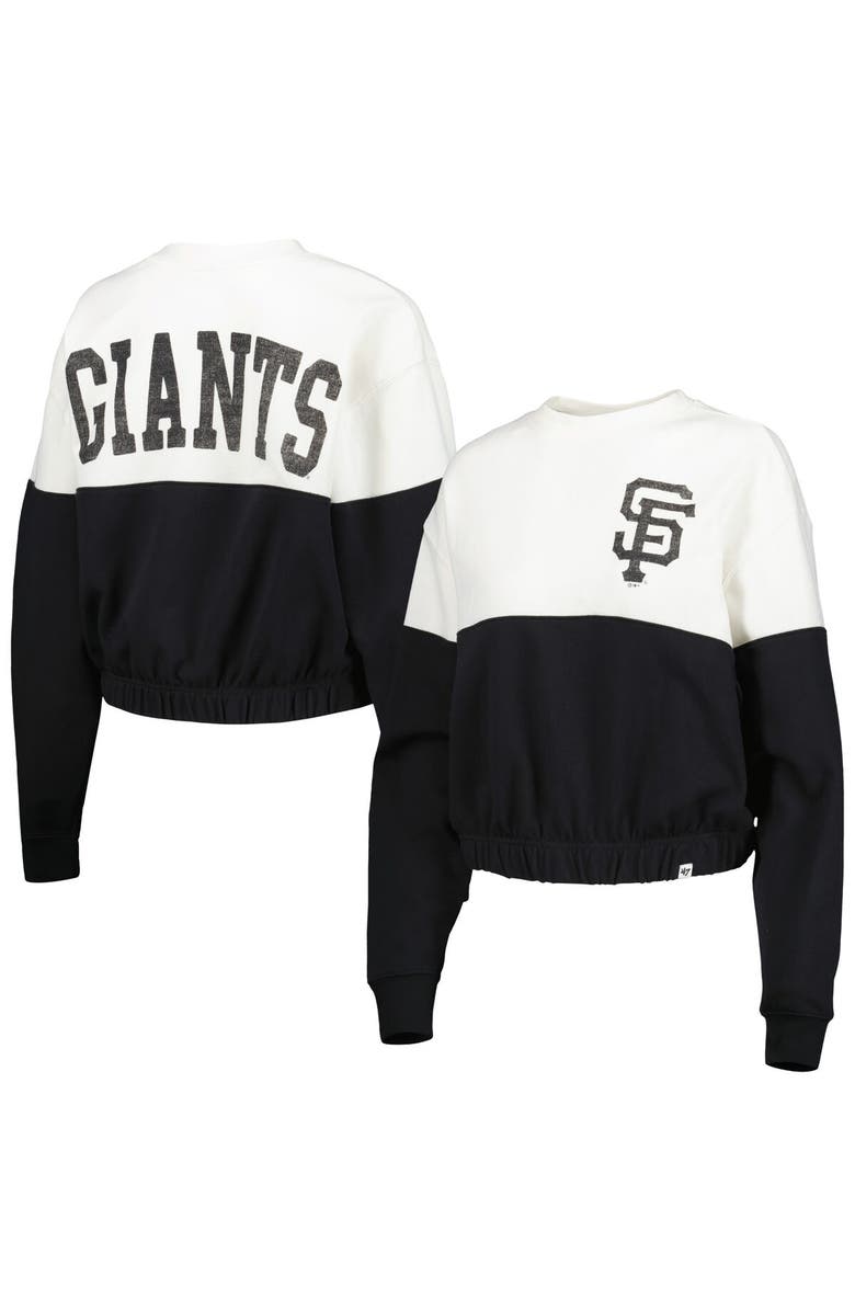 '47 Women's '47 White/Black San Francisco Giants Take Two Bonita Pullover Sweatshirt, Main, color, 