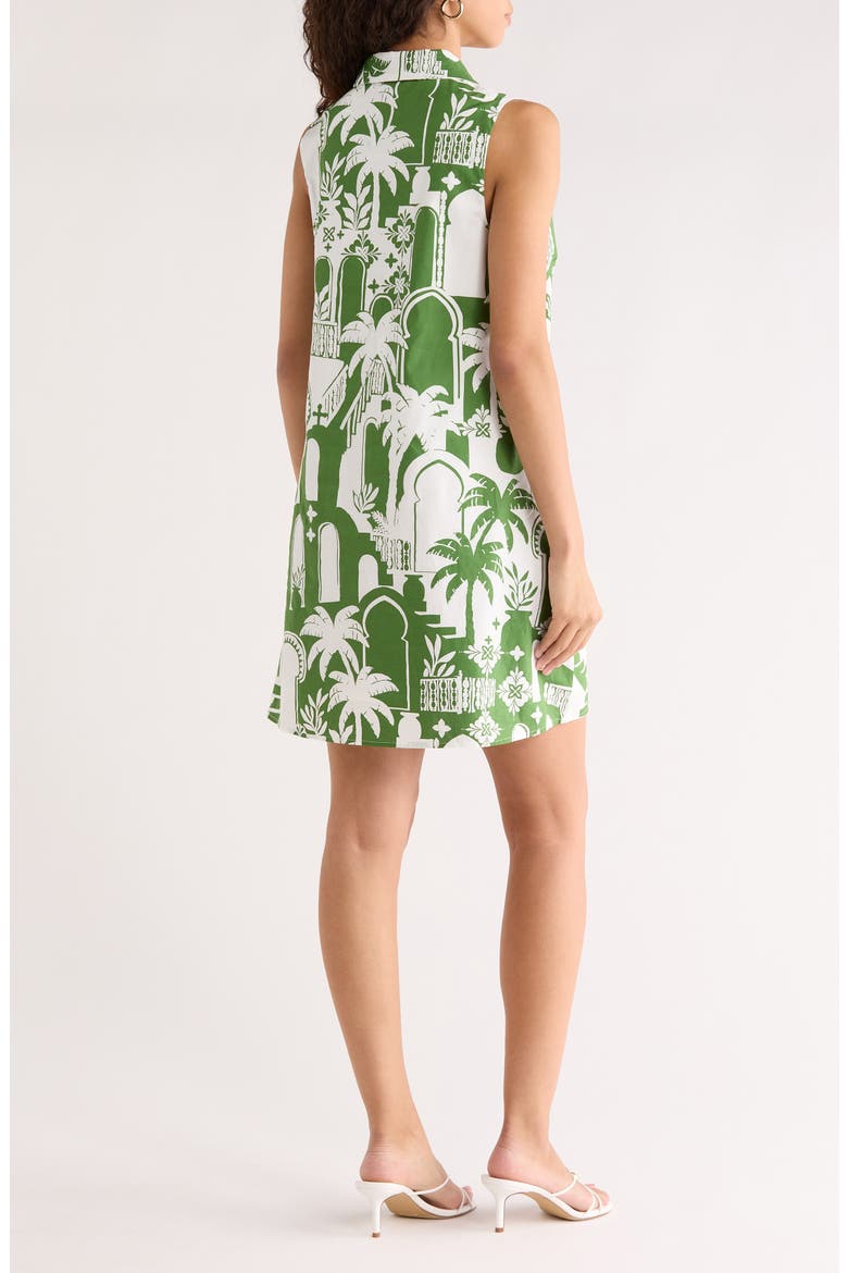 Arbor Tile Lexya Cotton Shift Dress, Alternate, color, WHITE-OLIVE