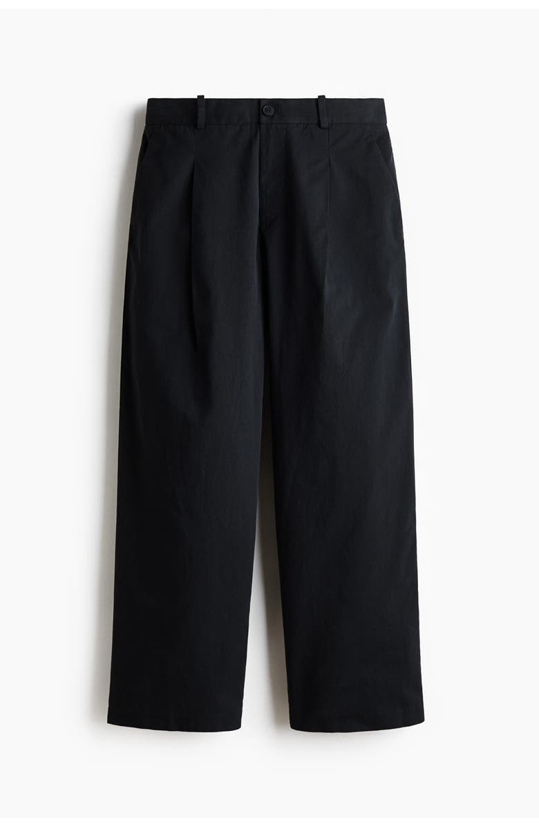H&M Loose Fit Tailored Trousers, Alternate, color, Black
