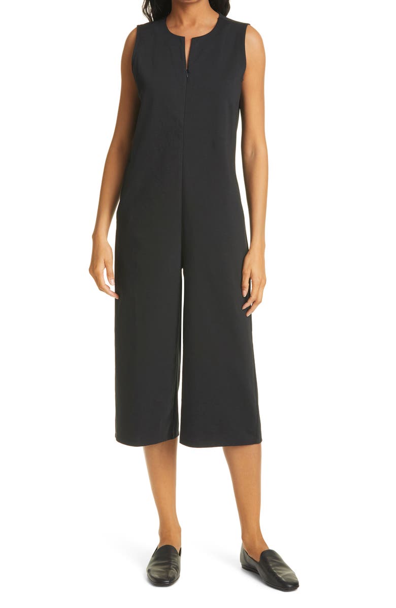 Eileen Fisher Crop Wide Leg Jumpsuit, Main, color, 