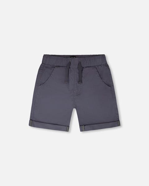 Folded Hems Stretch Twill Shorts (Toddler, Little Kid & Big Kid)