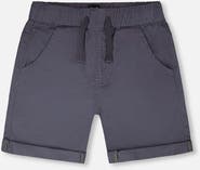 Deux par Deux Folded Hems Stretch Twill Shorts