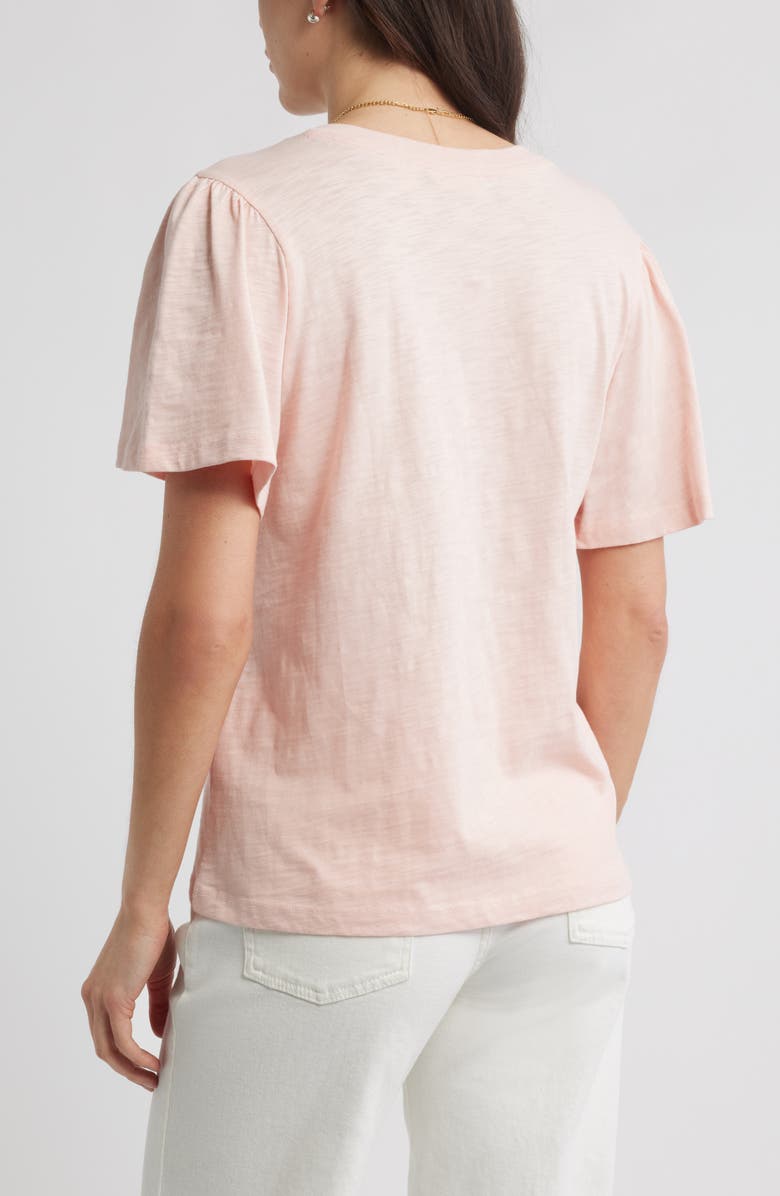 Caslon<sup>®</sup> Bell Sleeve V-Neck T-Shirt, Alternate, color, Pink Delight