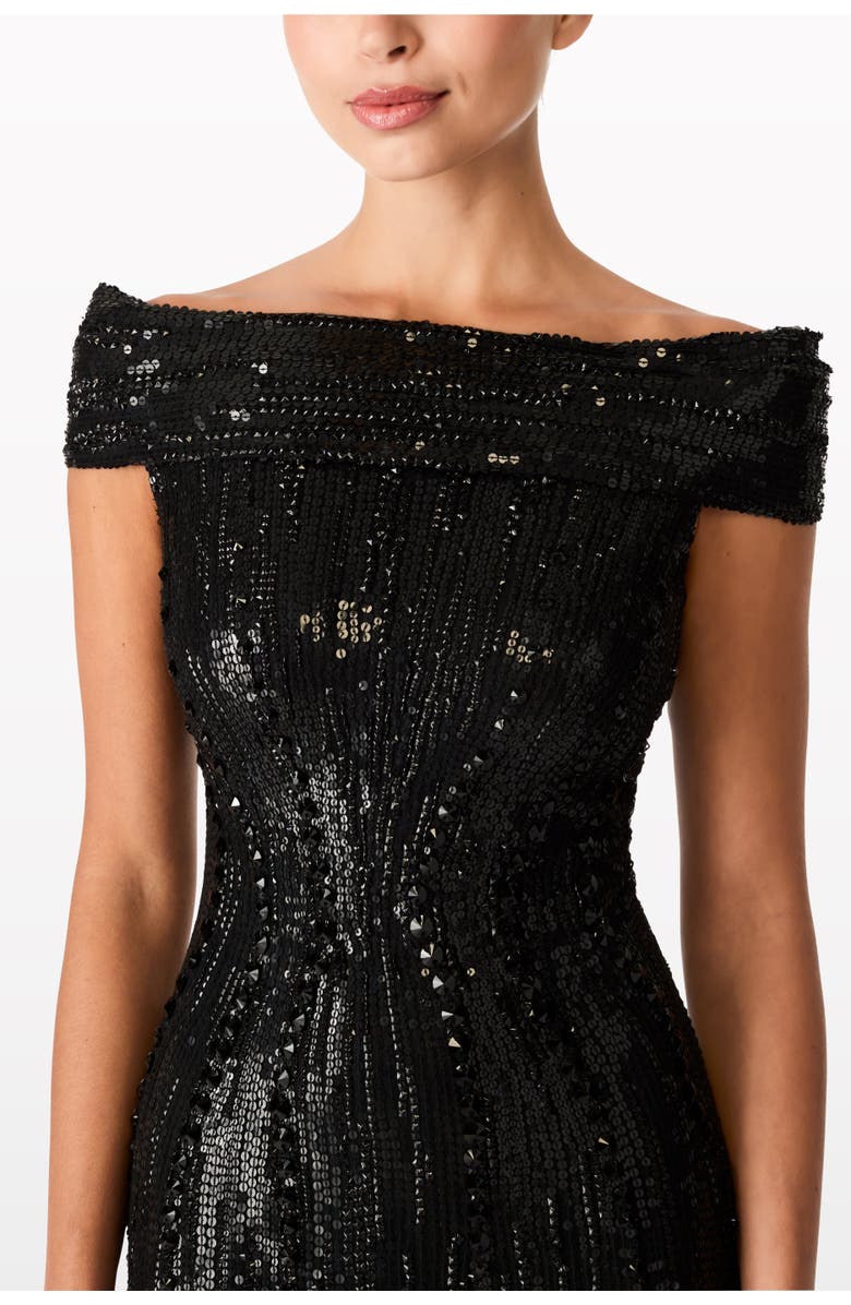 Jenny Packham Nile Dress, Alternate, color, Liquorice