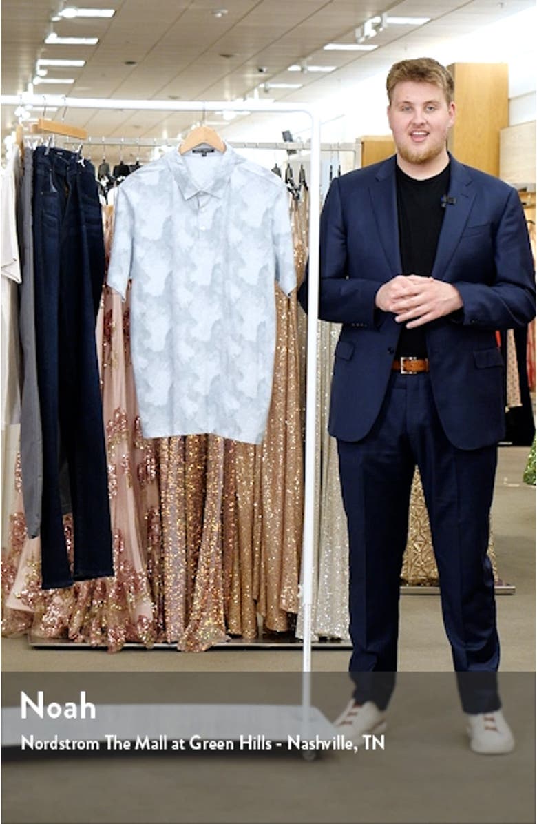 Laing Slim Fit Cloud Print Polo, sales video thumbnail