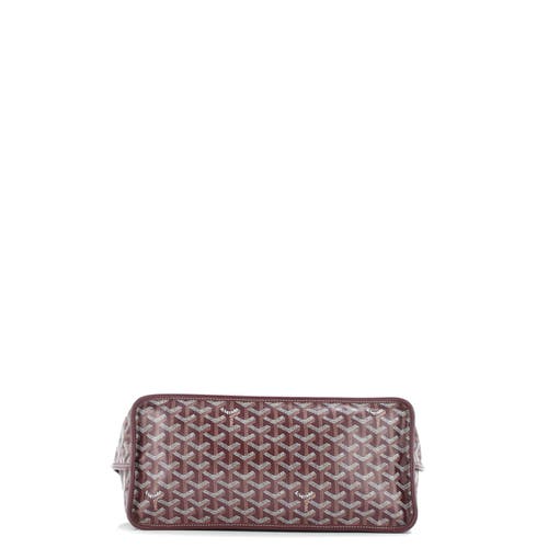 Pre-owned Goyard Goyard Anjou Reversible Tote Coated Canvas Pm In Red