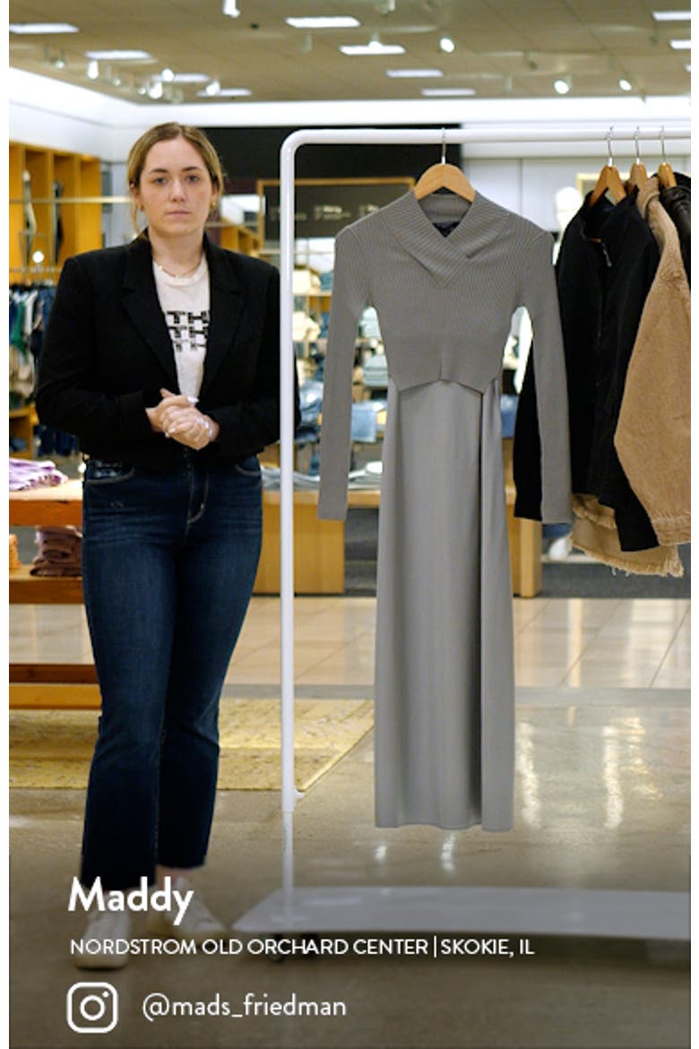 Hana Two-Piece Crop Rib Sweater & Satin Slipdress video