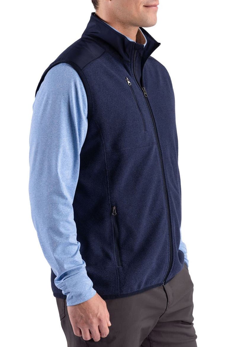 Hunts Point Mixed Media Vest, Alternate, color, NAVY BLUE