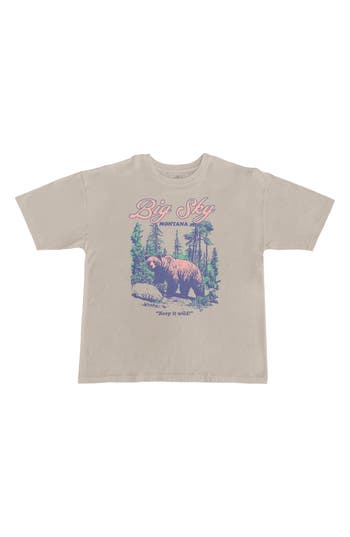 Ripple Junction Big Sky Montana Graphic T-shirt In Gray