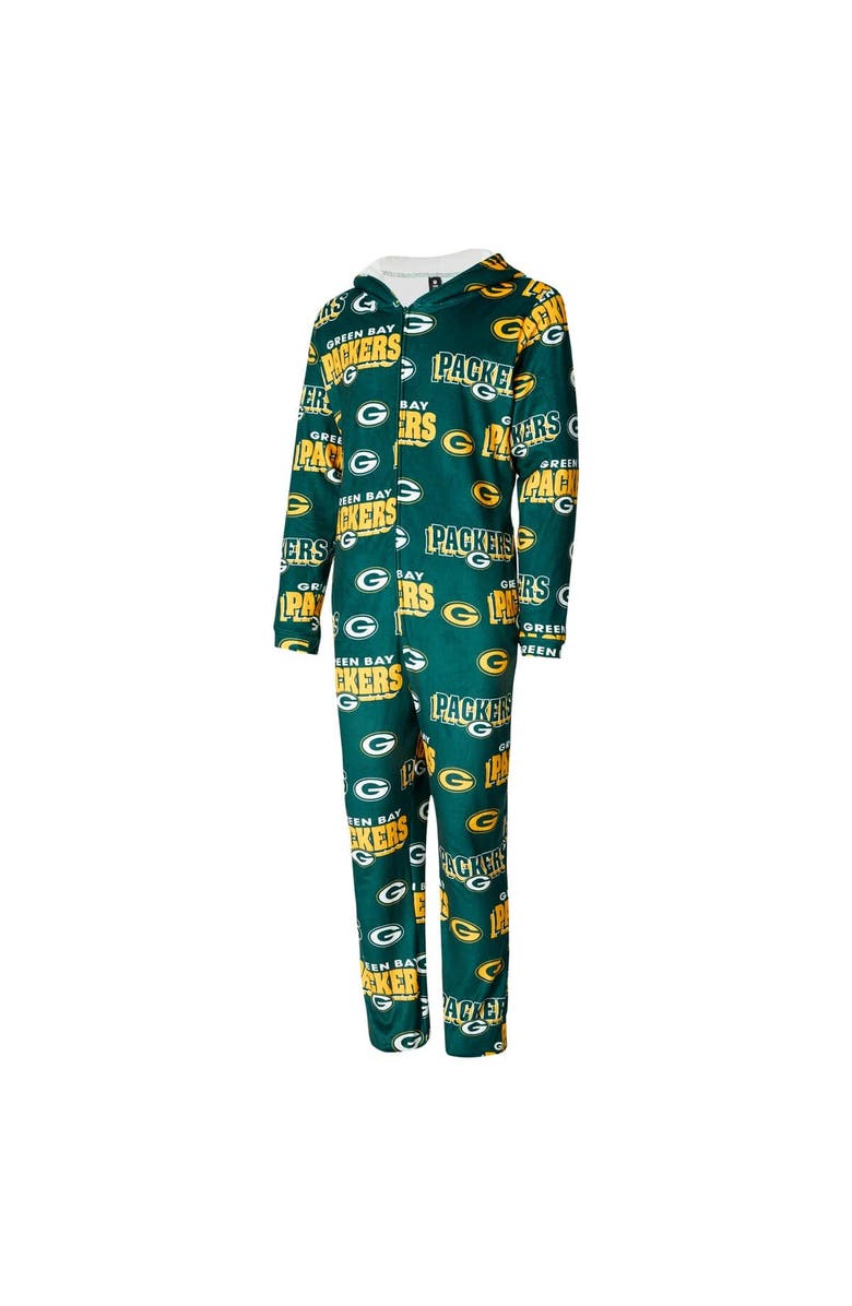 CONCEPTS SPORT Women's Concepts Sport Green Green Bay Packers  Roadway Allover Print Microfleece Full-Zip Union Suit, Alternate, color, 