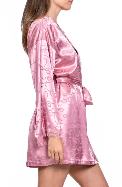 In Bloom By Jonquil Casey Jacquard Bow Satin Wrap In Pink