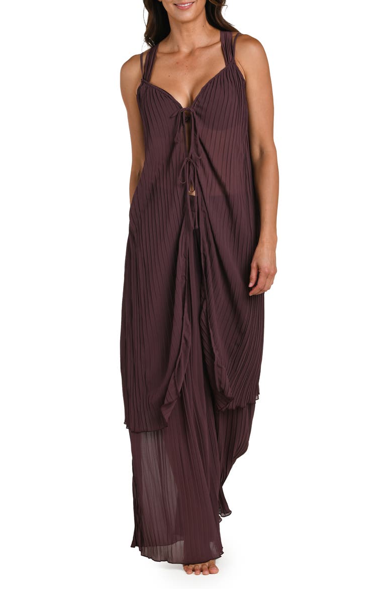 Sunbeams Open Tie Front Cover-Up, Alternate, color, TRUFFLE