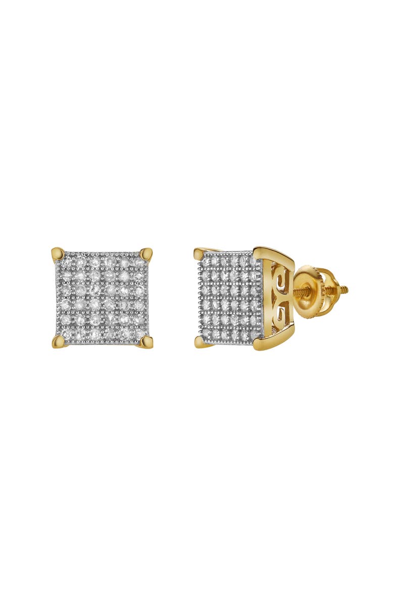 Valindra 10K Yellow Gold Cluster Diamond Unisex Earrings - 0.49 Cts, Main, color, 10K Yellow Gold