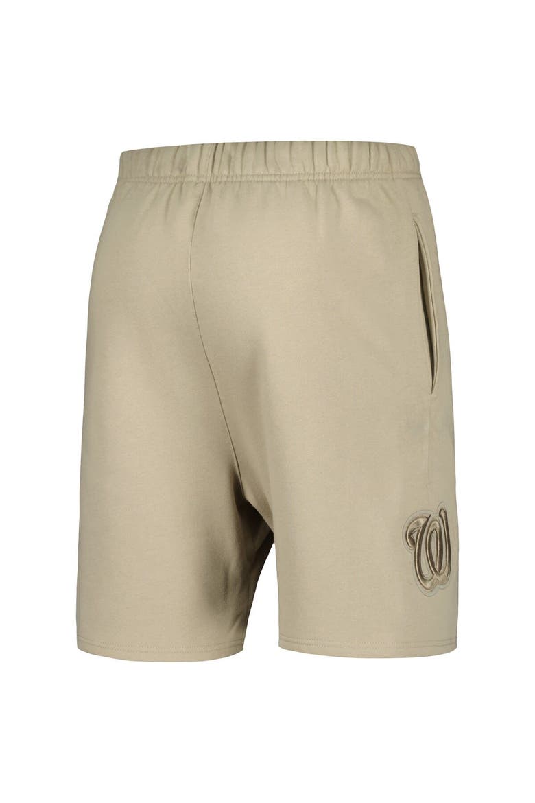 Men's Pro Standard Pewter Washington Nationals Neutral Fleece Shorts, Alternate, color, Pewter