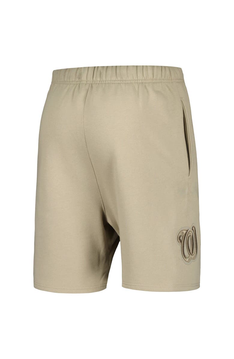 PRO STANDARD Men's Pro Standard Pewter Washington Nationals Neutral Fleece Shorts, Alternate, color, Pewter