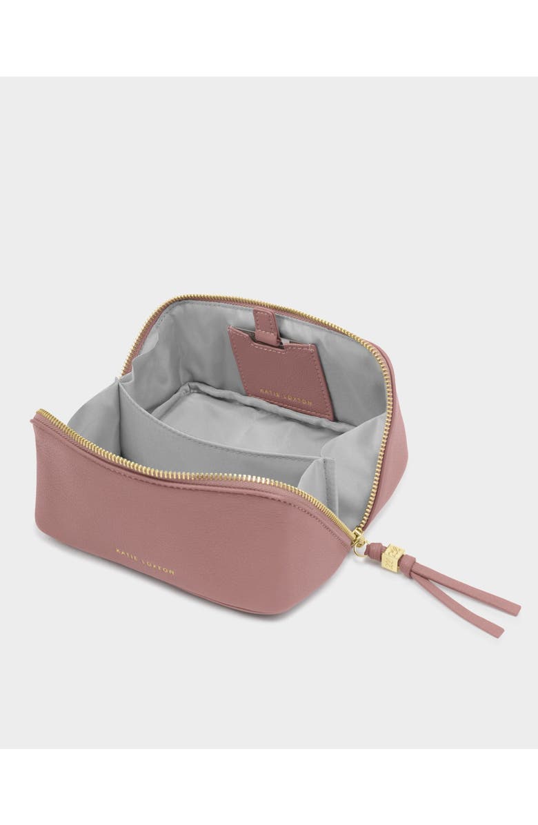 Katie Loxton Fold-Out Mirror Makeup Bag in Deep Rose, Alternate, color, Deep Rose