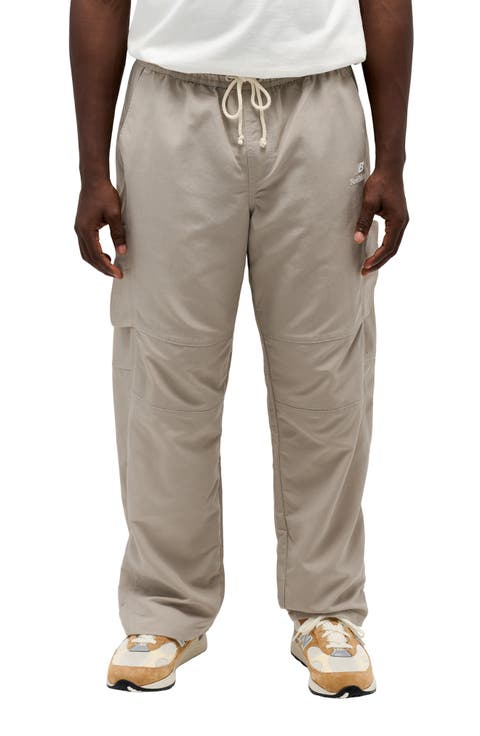 ★★New Balance★★ Cotton Deep Tuck Wide Banding Pants Beig Men's New Balance Pants | Nordstrom