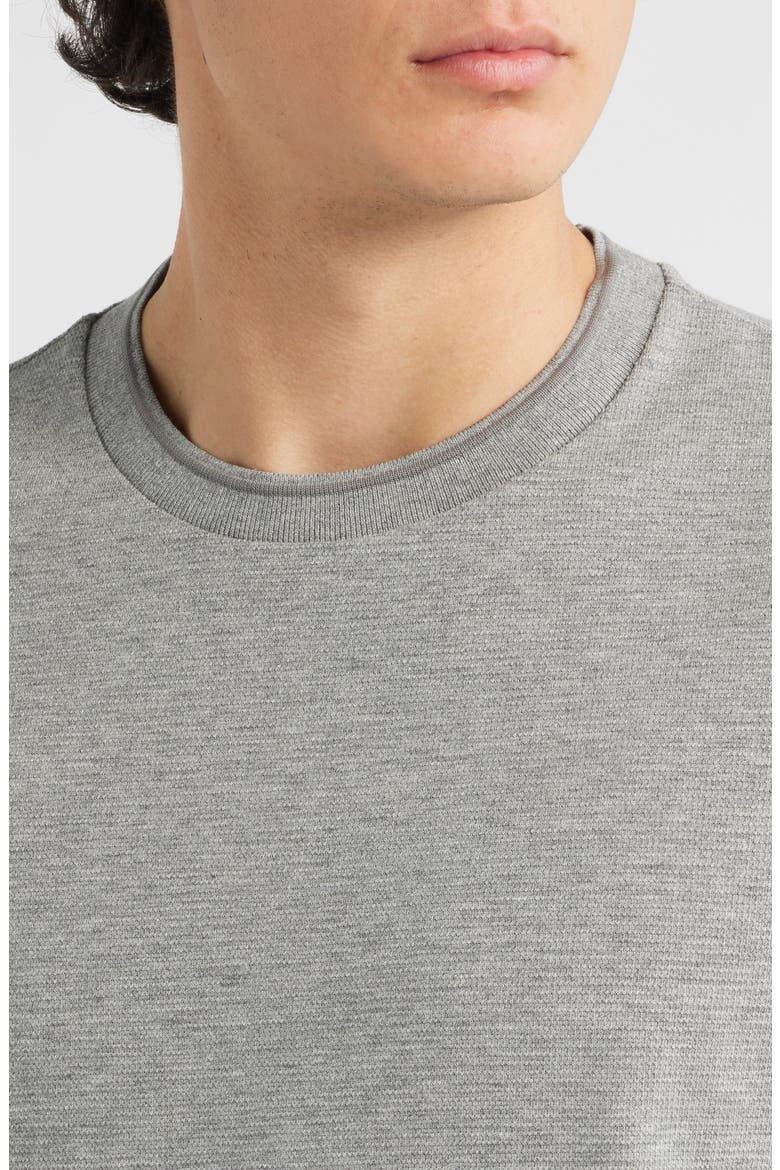 Thompson Tipped Cotton Blend T-Shirt, Alternate, color, SILVER