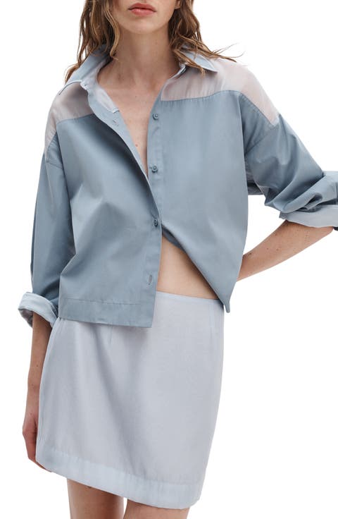 Elly Crop Button-Up Shirt