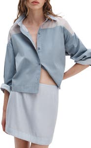 rag & bone Elly Crop Button-Up Shirt