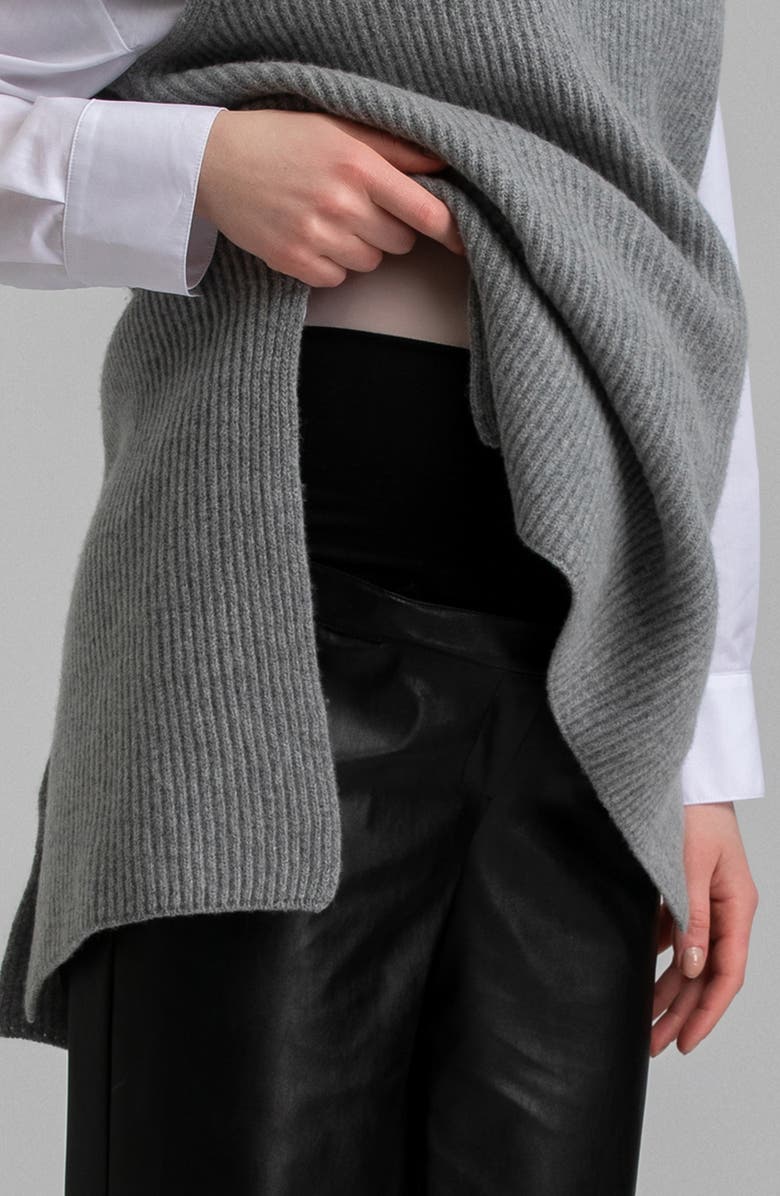 PIETRO BRUNELLI MATERNITY Straight Leg Faux Leather Maternity Pants, Alternate, color, Black