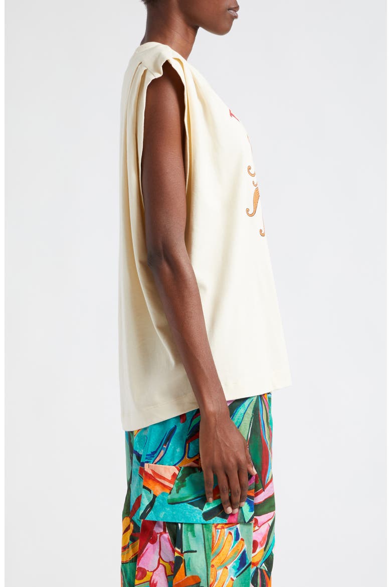 The Tropics Cotton Graphic Muscle T-Shirt, Alternate, color, SAND