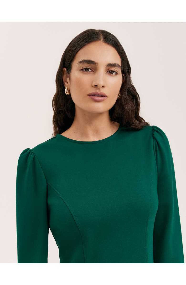 Finery London Eva Ponte Jersey Dress, Alternate, color, Bottle Green