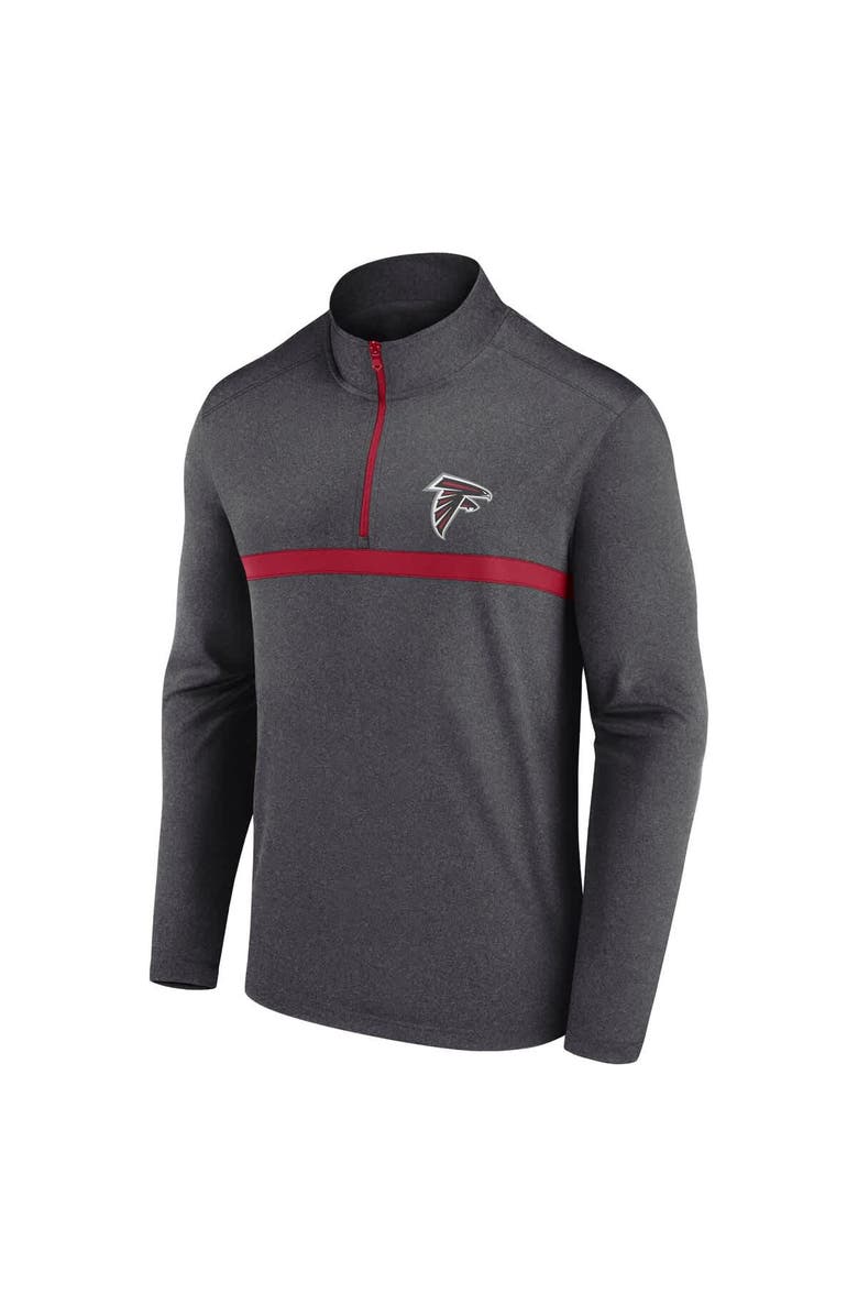 FANATICS Men's Fanatics  Charcoal Atlanta Falcons Head-to-Head Quarter-Zip Pullover, Alternate, color, Charcoal