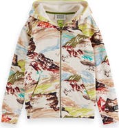 Scotch & Soda Kids' Cotton Jersey Zip Hoodie