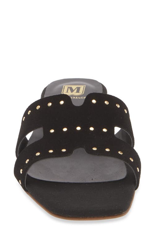 Bruno Magli Finale Slide Sandal In Black Suede