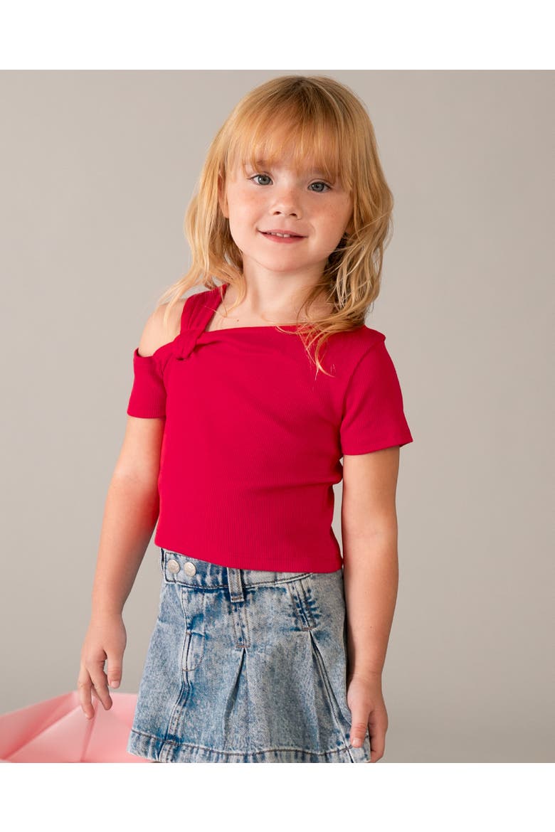 Denim Pleated Skirt, Alternate, color, Blue