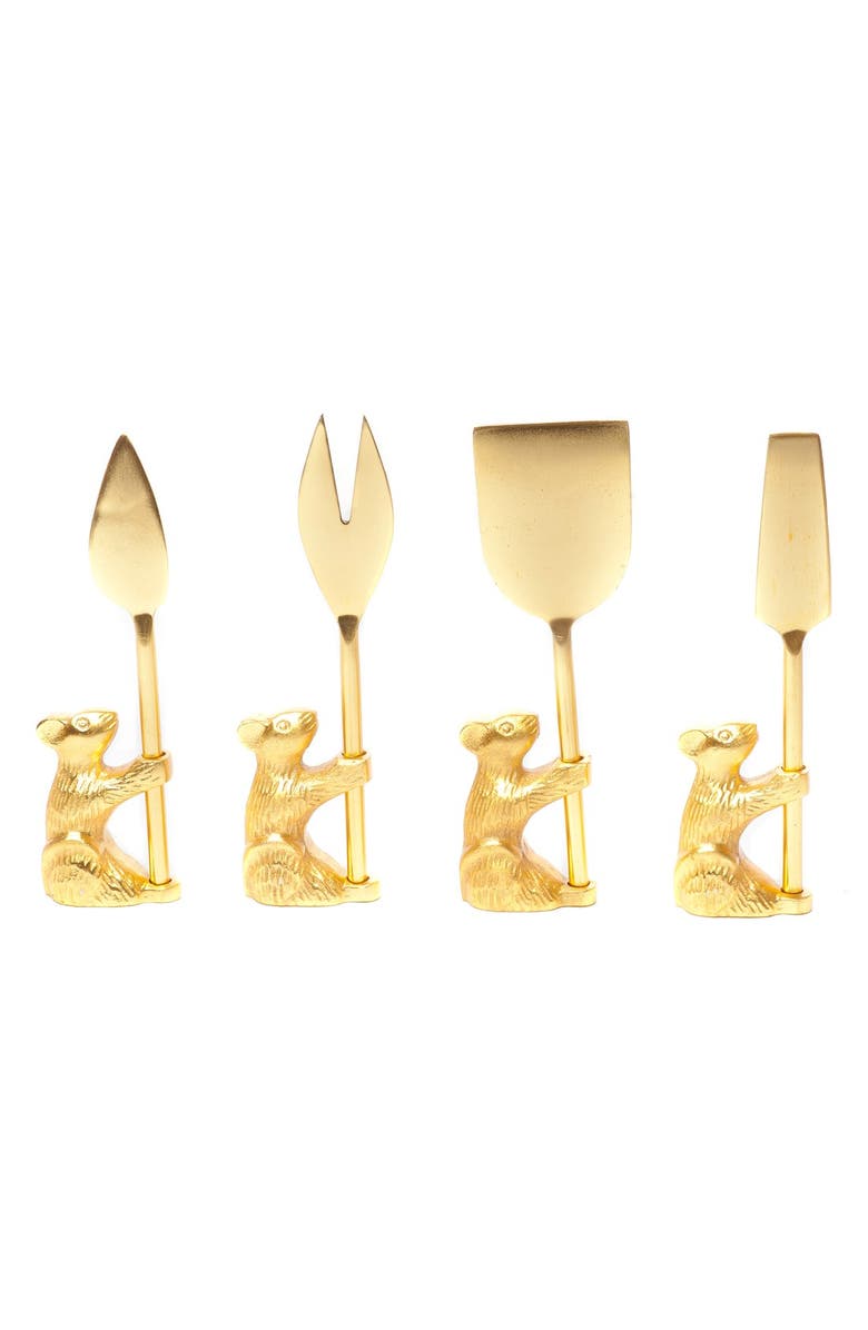 ZDNU zestt zestt 'Guard the Cheese' Cheese Knives, Alternate, color, 