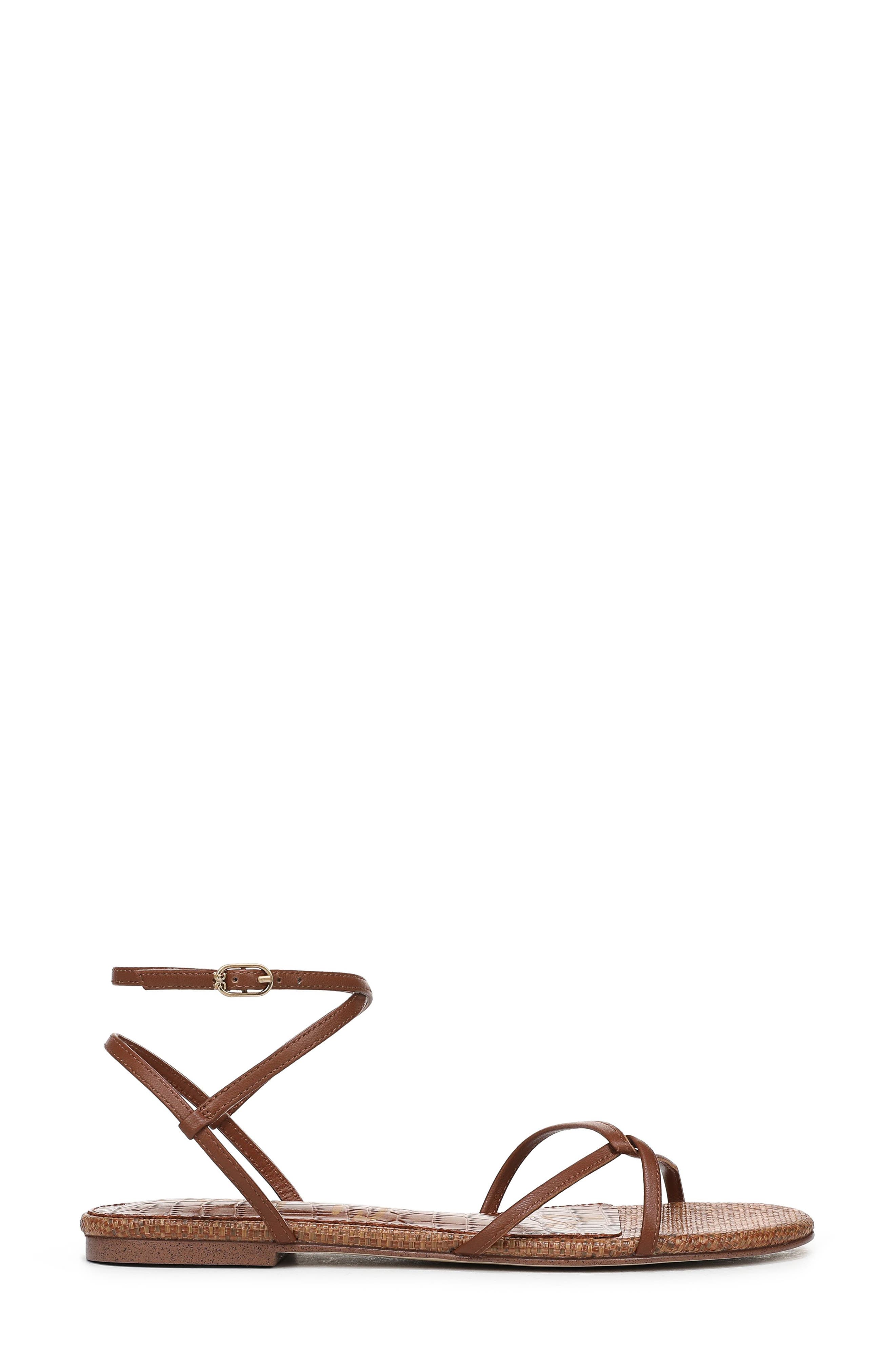 Ellina Ankle Strap Sandal, Alternate, color, RICH COGNAC