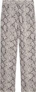 Theory Marcee Python Print Wool Blend Straight Leg Pants
