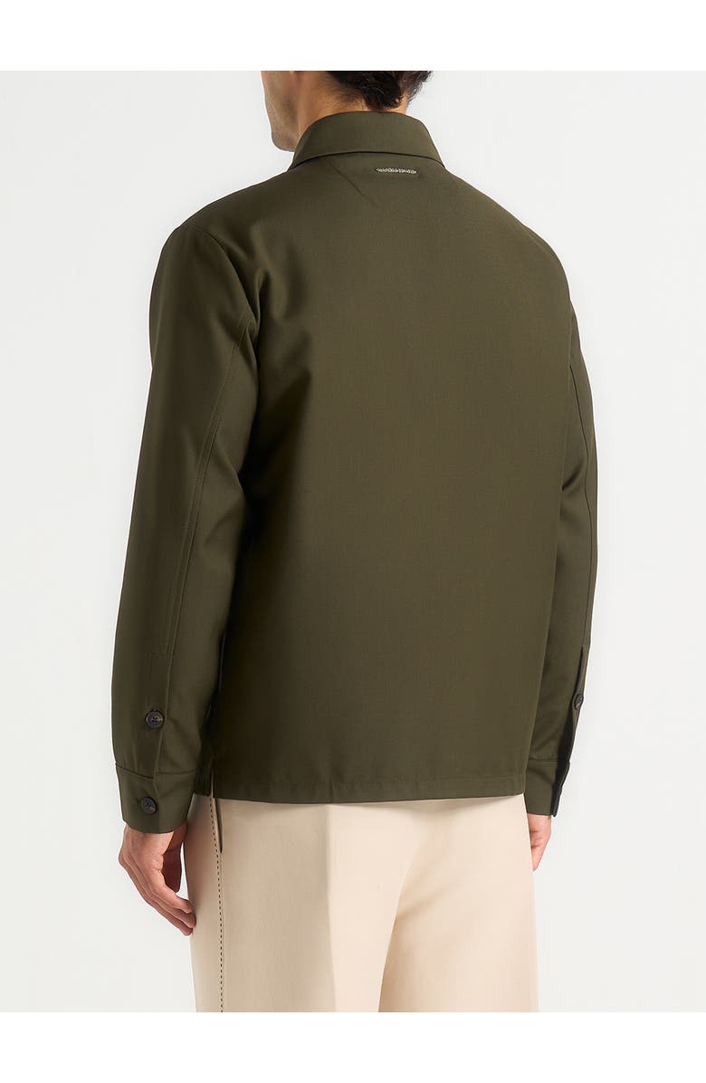 Manière De Voir Valentin Classic Long Sleeve Shirt, Alternate, color, Olive