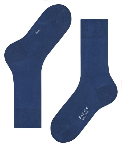 Falke Cool 24/7 Cooling Dress Socks In Blue