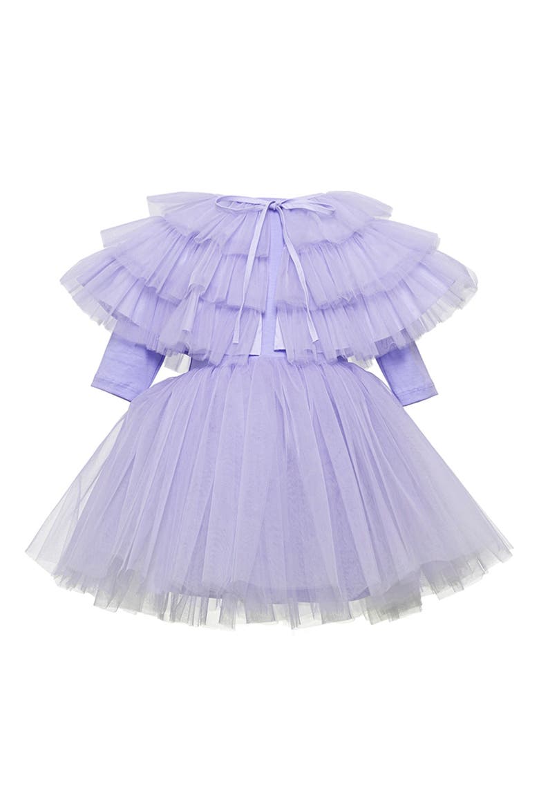 Cloud Tulle Dress Set, Main, color, Purple Bloom