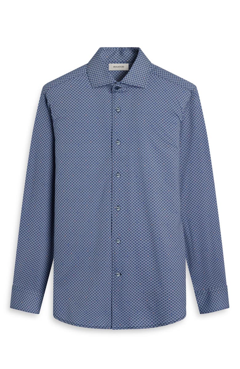 Bugatchi Devon OoohCotton<sup>®</sup> Geo Print Button-Up Shirt, Alternate, color, Menthol