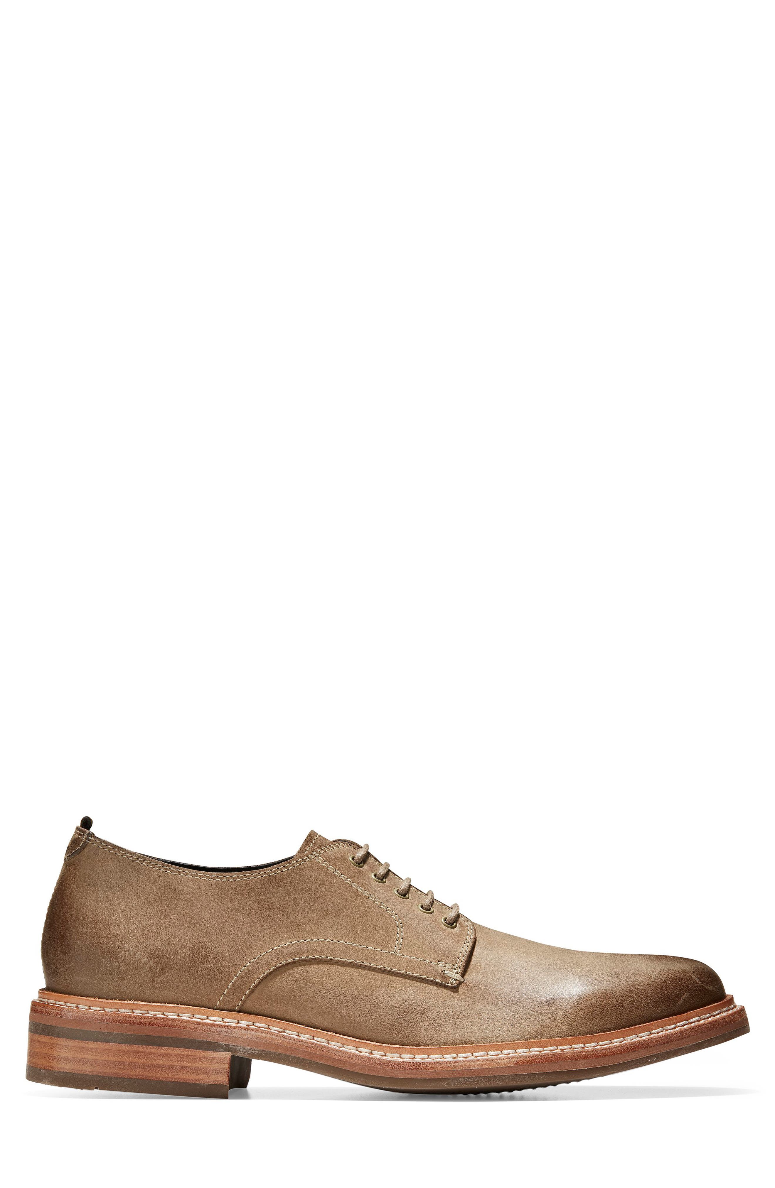 Frankland Grand Plain Toe Derby, Alternate, color, TAUPE NUBUCK