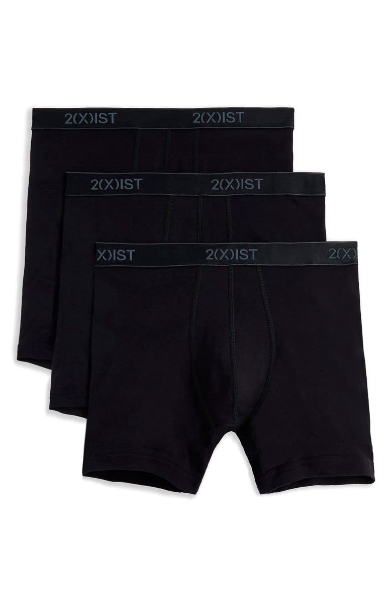 2(x)ist 3-Pack Cotton Boxer Briefs, Alternate, color, Black