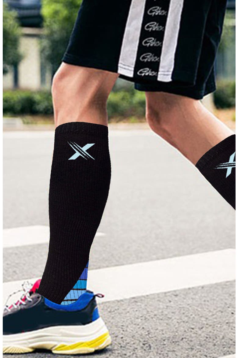 Gender Inclusive Assorted 6-Pack Premium Compression Socks, Alternate, color, BLACK ASSORTED