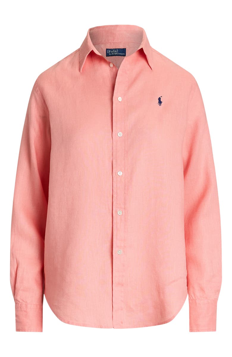 Polo Ralph Lauren Classic Fit Linen Button-Up Shirt, Alternate, color, 