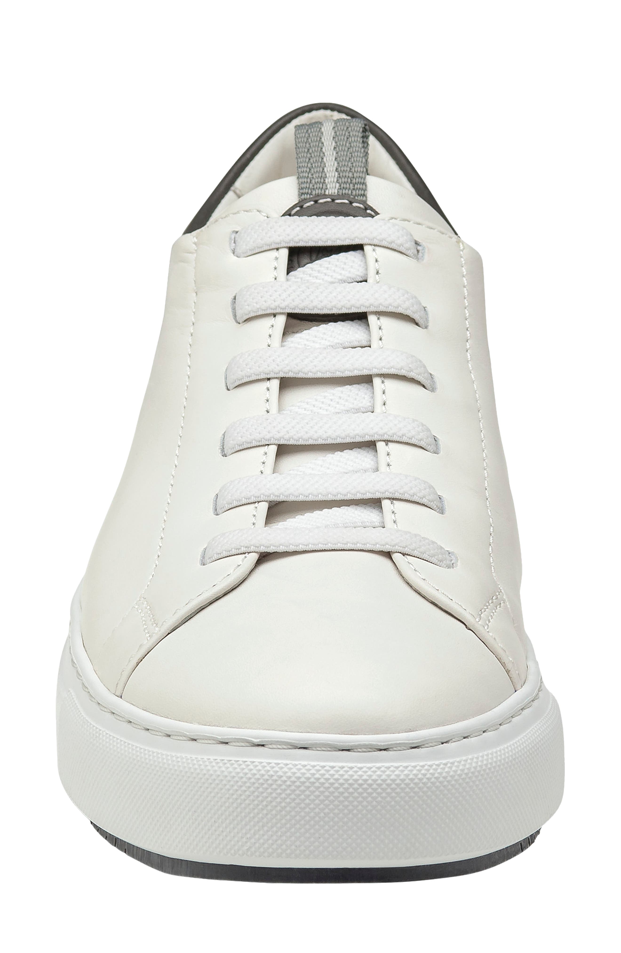 Johnston & Murphy Anson Lace to Toe Sneaker, Alternate, color, White Sheepskin