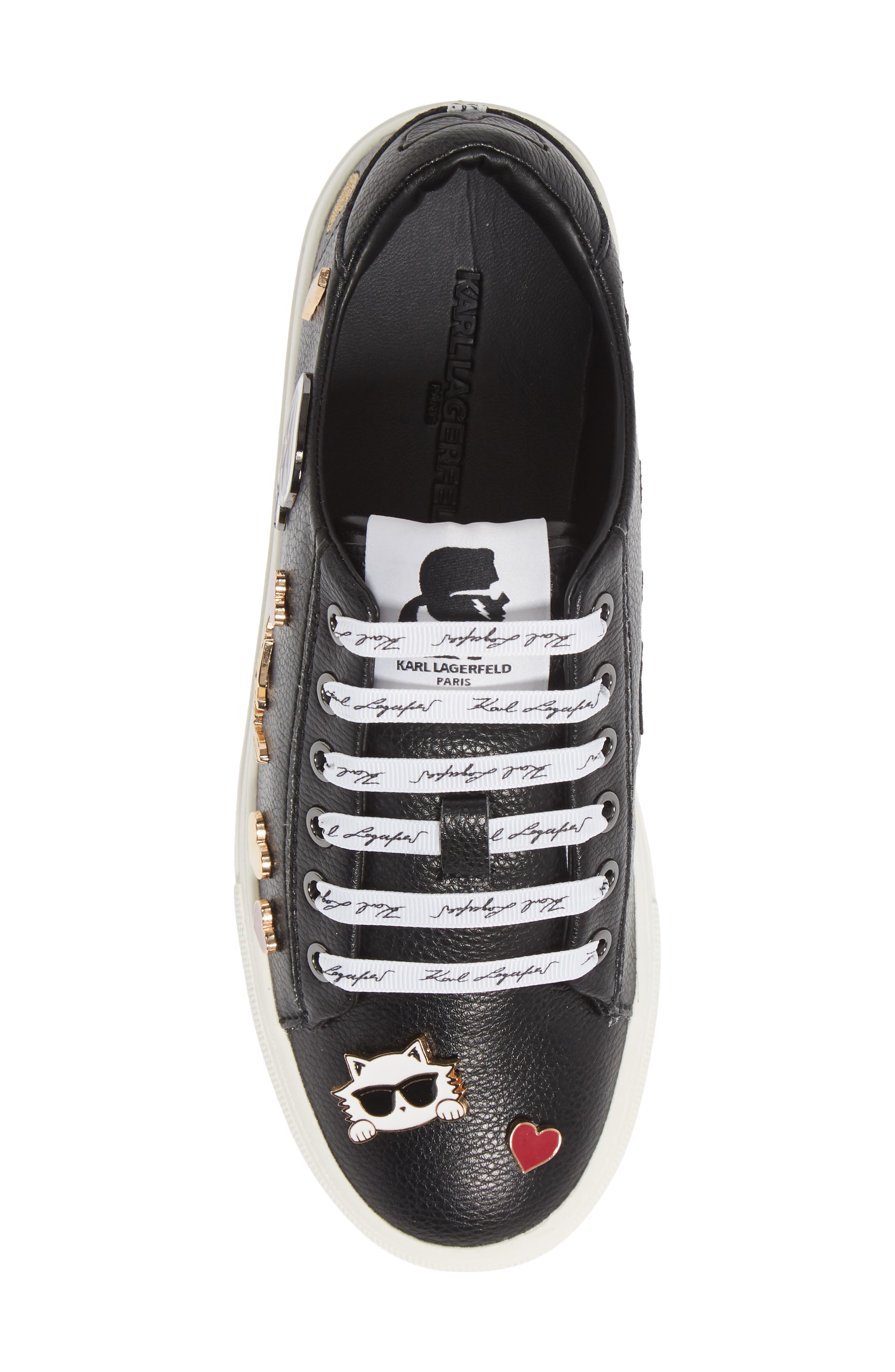 KARL LAGERFELD PARIS Cate Pin Logo Sneaker, Alternate, color, 