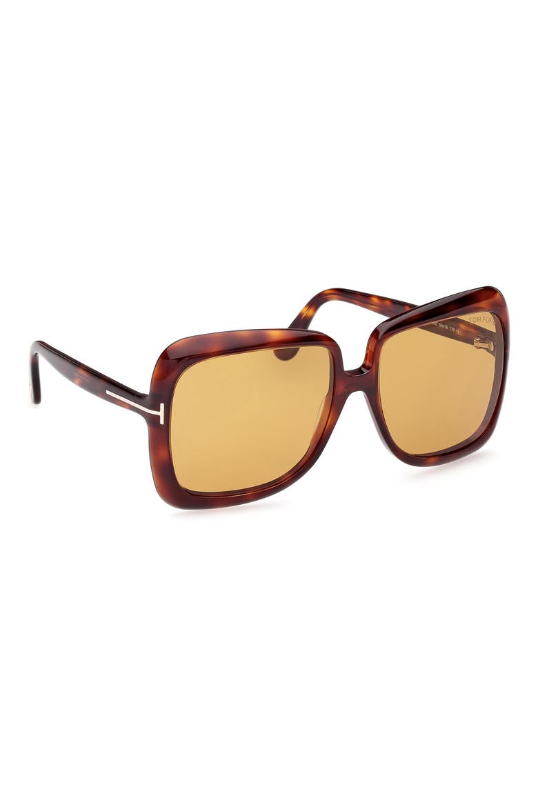 Lorelai 59mm Square Sunglasses, Alternate, color, DARK HAVANA / BROWN