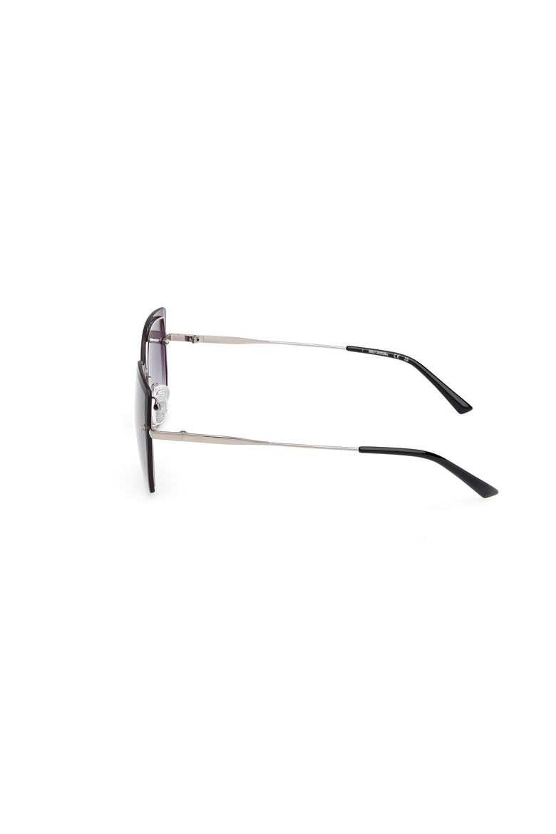 Oversized Square Metal Sunglasses, Alternate, color, Light Nickeltin