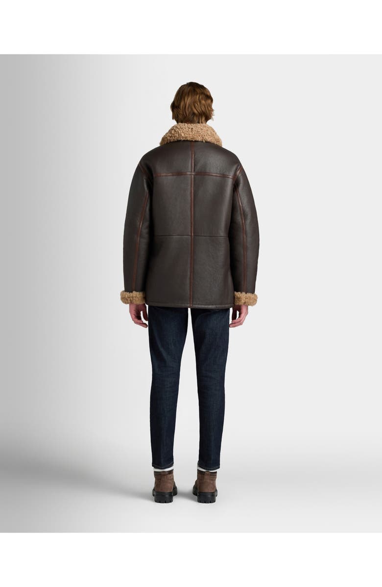 Bally Coat in And Shearling, Alternate, color, Brown