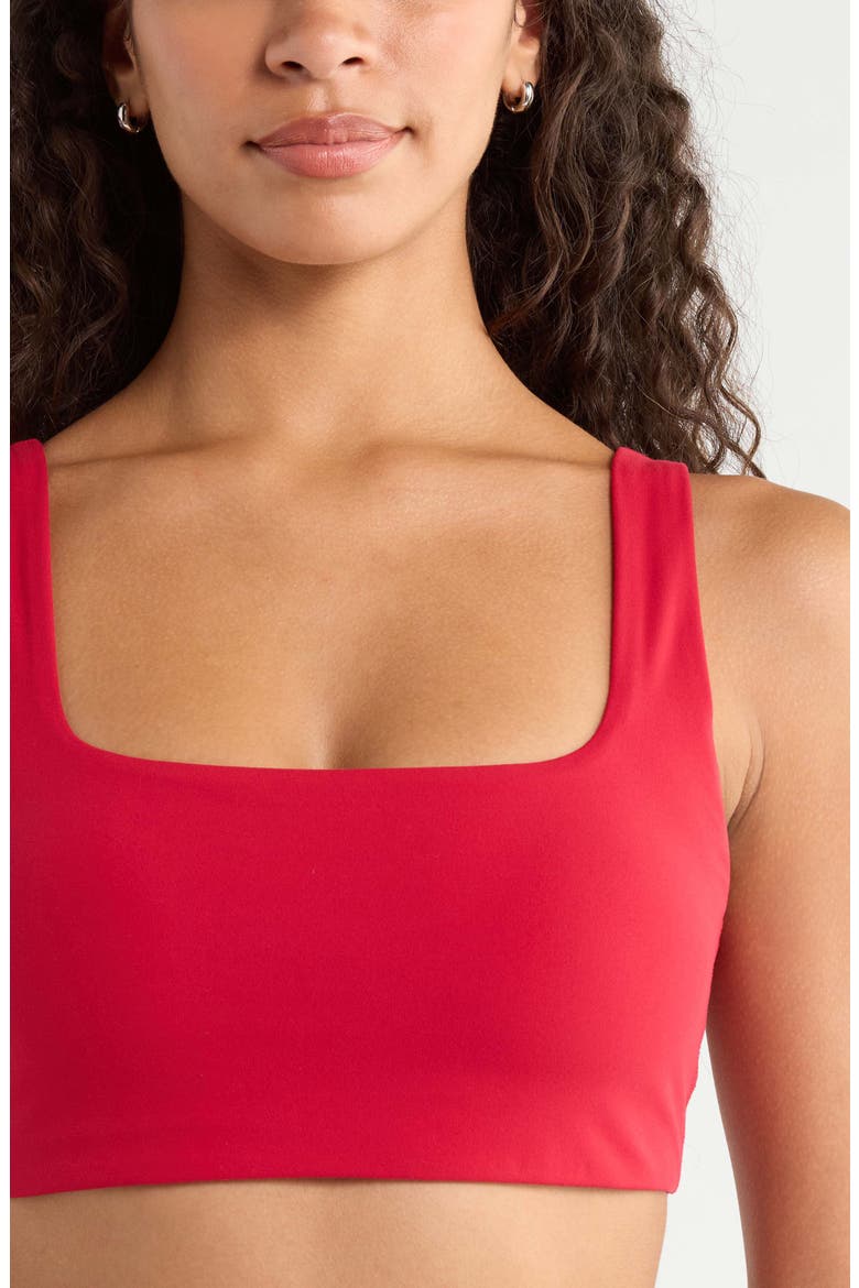Studio Luxe Square Neck Sports Bra, Alternate, color, RED JESTER