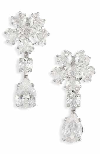 Cara Crystal Flower Drop Earrings